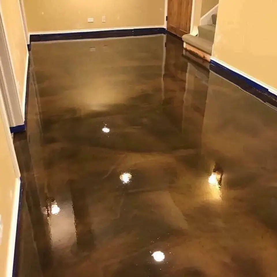 Basement Floor Coating Transformation